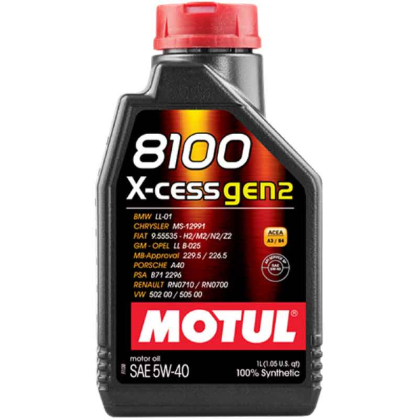 Масло 5W40 SN синт.1л 8100 X-Cess Motul
