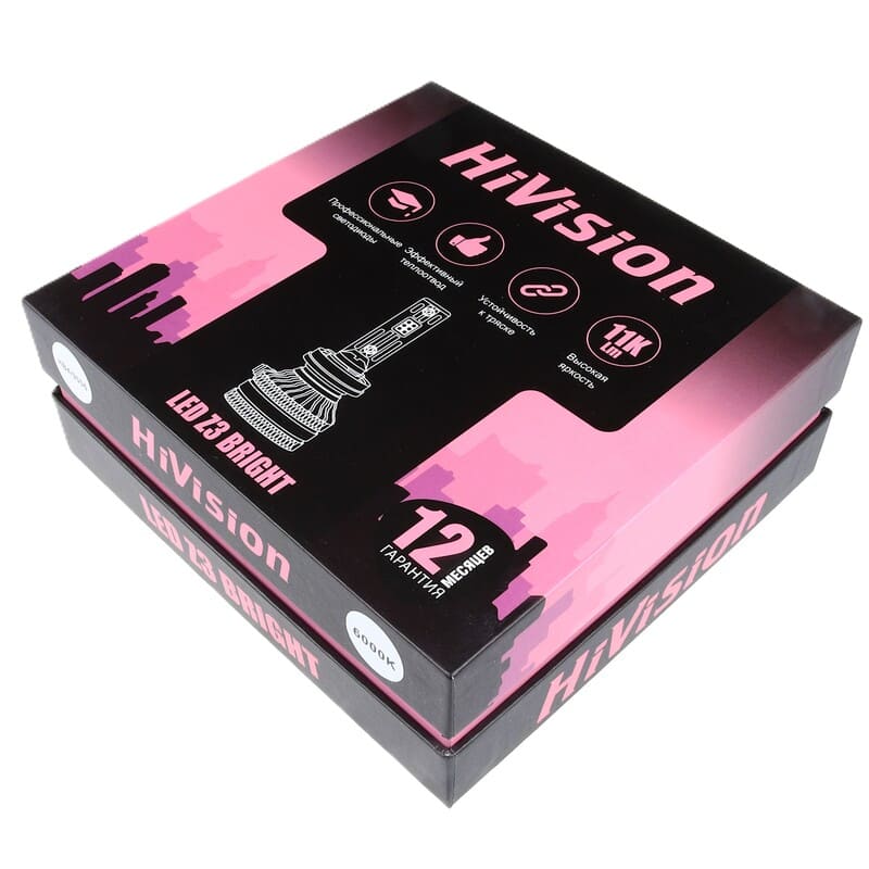 HB4 6000K (9006) Bright Z3  (к-т) HiVision Л0403 (001228)