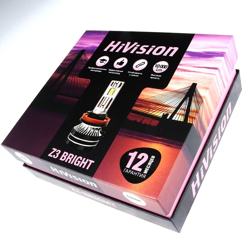 H7 6000K Bright Z3  (к-т) HiVision Л0401 (001335)