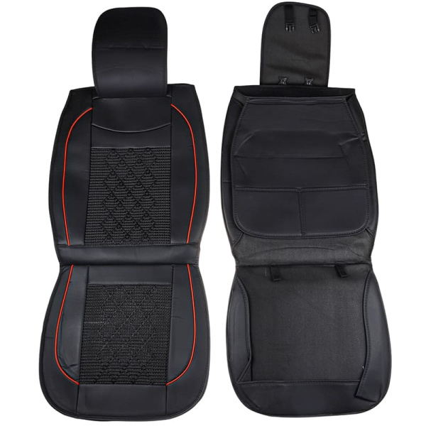 накидка на сиденье экокожа CarPerfomance черн. CUS-2092 BK/BK (2шт) 847369 Autoprofi