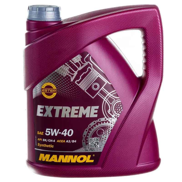 Масло 5W40 синт.4л Extreme Mannol