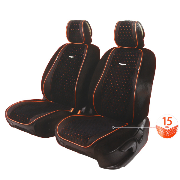 накидка на сиденье алькантара Autobiography черн./красн. AUT-600 BK/RD (2шт) Autoprofi